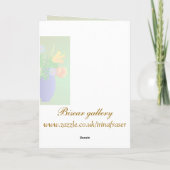 Verjaardag - Exotische bloemen in een vaas Kaart (Achterkant)