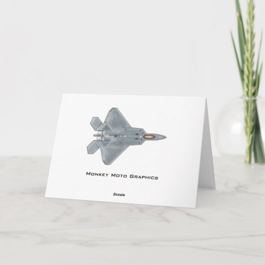 Verjaardag F-22 Raptor Stealth Kaart (Achterkant)