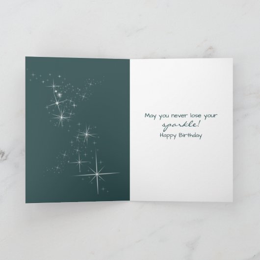 Verjaardag Fairy Girl Casting een spreuk op een zo Kaart (Binnen)