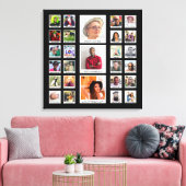 Verjaardag Familie Foto Collage Canvas Afdruk (Insitu (Woonkamer))