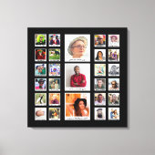 Verjaardag Familie Foto Collage Canvas Afdruk (Voorkant)