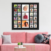 Verjaardag Familie Foto Collage Canvas Afdruk (Insitu (Woonkamer))