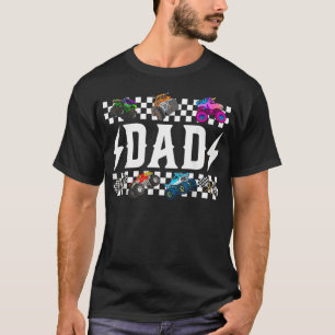 Verjaardag familie met papa retro monstertruck bem t-shirt