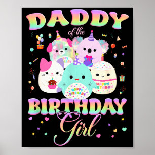Verjaardag Familie Squish Squad Vader Van De Jarig Poster