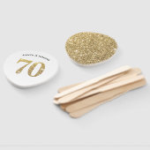 VERJAARDAG FAN moderne stijlvolle chique gouden gl Handwaaier (Niet-gemonteerd)