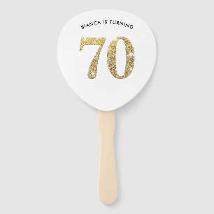 VERJAARDAG FAN moderne stijlvolle chique gouden gl Handwaaier