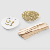 VERJAARDAG FAN moderne stijlvolle chique gouden gl Handwaaier (Niet-gemonteerd)