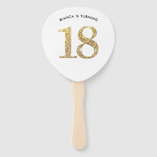 VERJAARDAG FAN moderne stijlvolle chique gouden gl Handwaaier