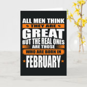 Verjaardag februari (Jouw tekst toevoegen) Kaart (Gele Bloem)