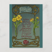 Verjaardag februari Primrose & Amethyst Briefkaart (Voorkant)