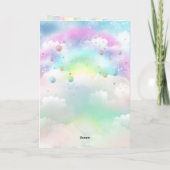 Verjaardag, fee, ballonnen bedankkaart (Achterkant)