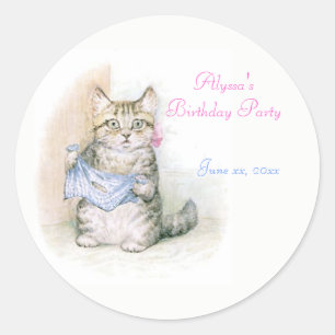 Verjaardag, Feest Beatrix Potter, Aangepast Ronde Sticker