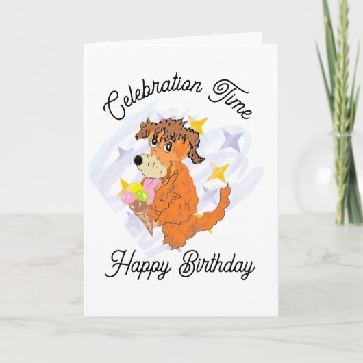 Verjaardag: Feest Tijd Kaart (Voorkant)