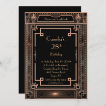 Verjaardag feest uitnodiging vrouw, grote Gatsby, 