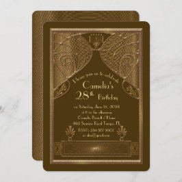 Verjaardag feest uitnodiging vrouw, grote Gatsby,