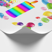 Verjaardag Feest Verpakkings Papier Kaars Ballonne (Hoek)