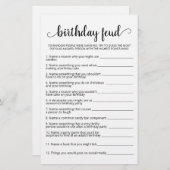 Verjaardag Feud spel met antwoorden (Voorkant / Achterkant)