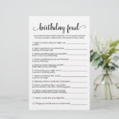 Verjaardag Feud spel met antwoorden (Staand voorkant)