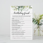 Verjaardag Feud spel met antwoorden (Staand voorkant)