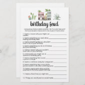 Verjaardag Feud spel met antwoorden (Voorkant / Achterkant)