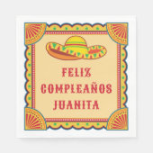 Verjaardag Fiesta | Feliz Cumpleanos servetten (Voorkant)