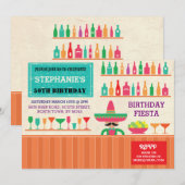 Verjaardag Fiesta Mexico Mexicaanse Party Bar Uitn Kaart (Voorkant / Achterkant)