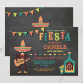 Verjaardag Fiesta Mexico Mexican Man Party Nodig u Kaart (Voorkant / Achterkant)