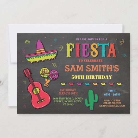 Verjaardag Fiesta Mexico Mexican Pet Party Nodig u Kaart (Voorkant)