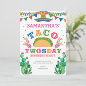 Verjaardag Fiesta, Taco Twosday, 2e verjaardag Kaart (Staand voorkant)