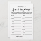 Verjaardag Finish Haar zinsnede Verjaardagsfeestsp (Voorkant / Achterkant)