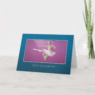 Verjaardag, Fins, Leaping Ballerina Kaart