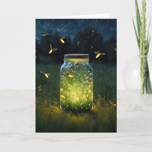 Verjaardag Firefly Jar Kaart (Voorkant)