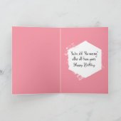 Verjaardag Flamingo met hoofdtelefoon en Sneakers Kaart (Binnen)