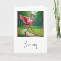 Verjaardag Flamingo met parels en pompen