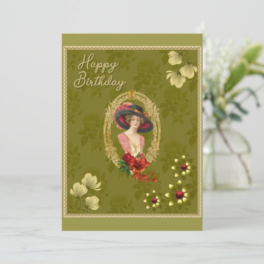  verjaardag flat Kaart (Staand voorkant)