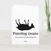 Verjaardag flauwvallende geiten kaart (Achterkant)