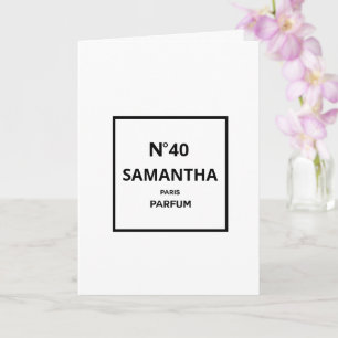 Verjaardag fles ontwerperparfum ELK JAAR Kaart