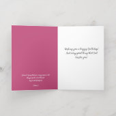 Verjaardag Floral Folie Wenskaart (Binnenlaag)