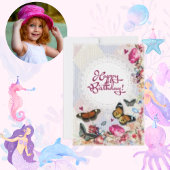 Verjaardag Flower Sjabloon Moderne Verjaardag Kaar