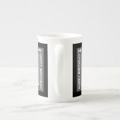 Verjaardag Fluffy White Cat Bone China Mok (Achterkant)