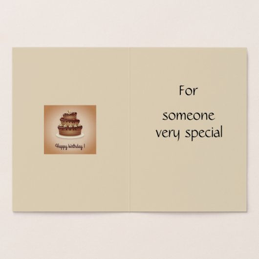 Verjaardag folie Kaart (Binnen)