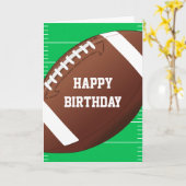 Verjaardag football sportfan kaart (Gele Bloem)