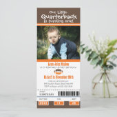 Verjaardag Football ticket Kaart (Staand voorkant)