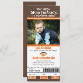 Verjaardag Football ticket Kaart (Voorkant / Achterkant)