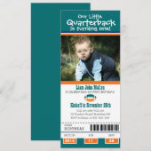 Verjaardag Football ticket Kaart (Voorkant / Achterkant)