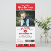 Verjaardag Football ticket Kaart (Staand voorkant)