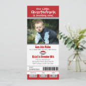 Verjaardag Football ticket Kaart (Staand voorkant)