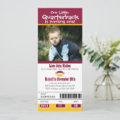 Verjaardag Football ticket Kaart (Staand voorkant)