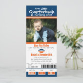 Verjaardag Football ticket Kaart (Staand voorkant)