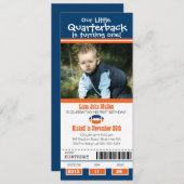 Verjaardag Football ticket Kaart (Voorkant / Achterkant)